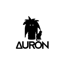 Logo de AuronPlay, con un diseño en blanco y negro.